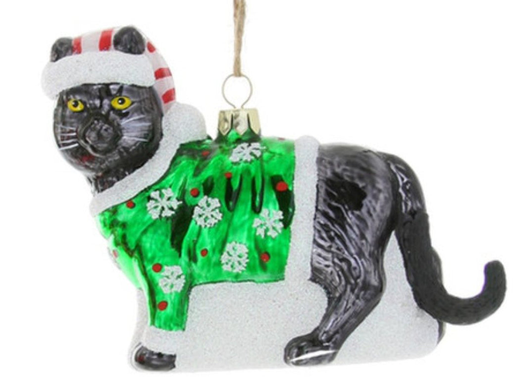 Festive Kitty - Green - Bon Ton goods