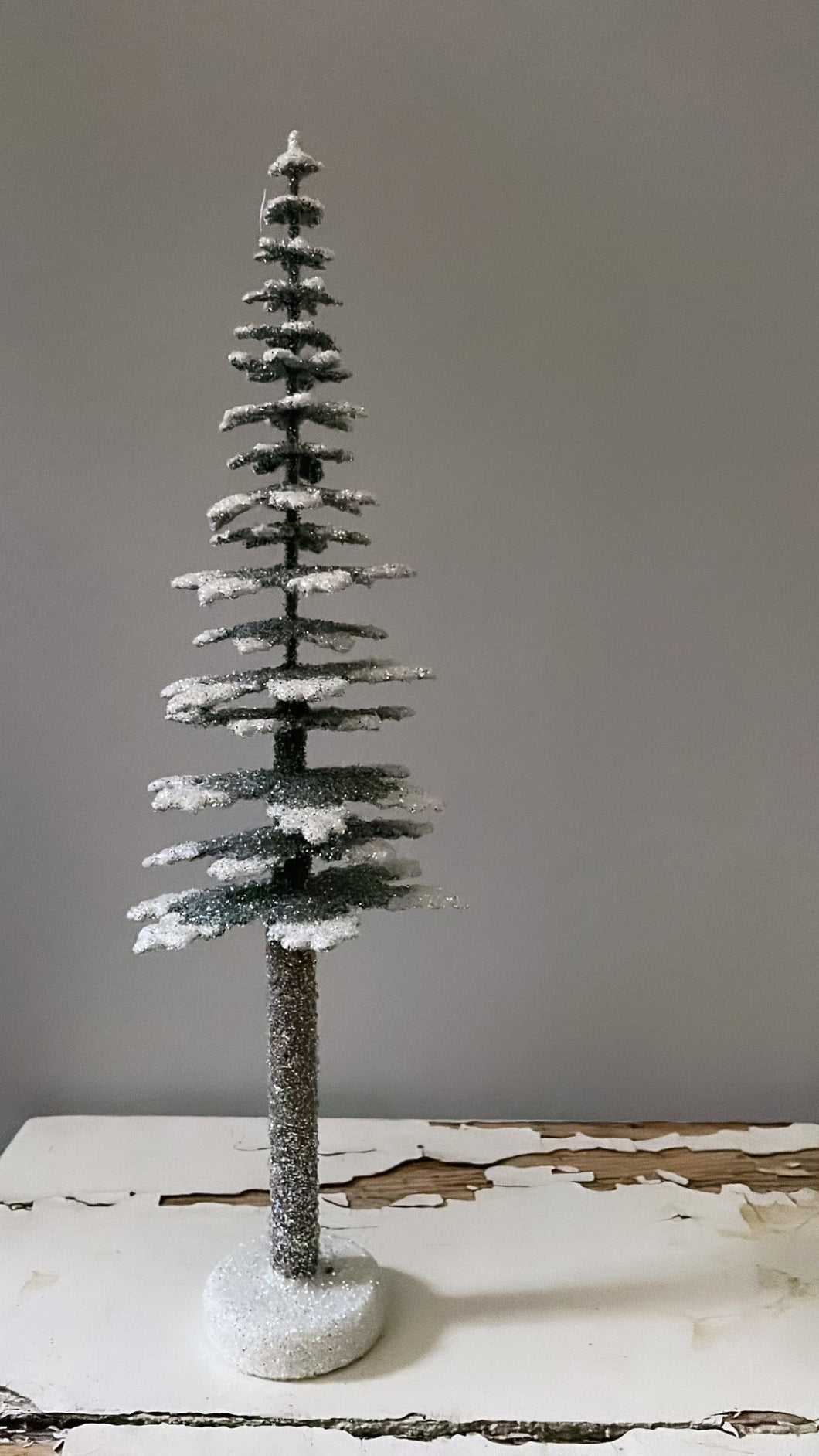 Glitter Christmas Tree - Green with Frost 40cm - Bon Ton goods