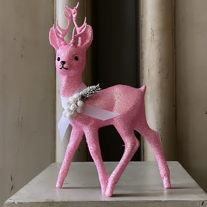 Glitter Deer - Brilliant Rose with Decoration - Bon Ton goods