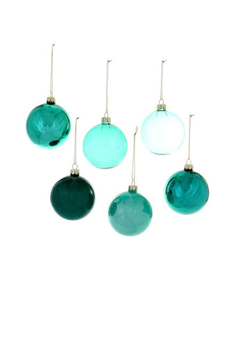 Glorious Glass Hue Balls - Teal - Bon Ton goods