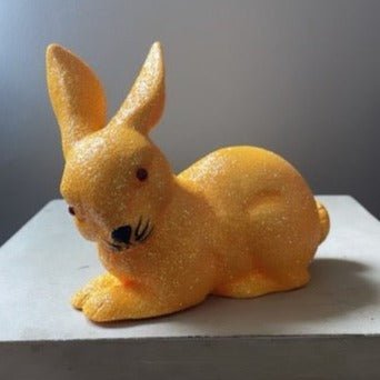 Golden Yellow Glitter Small Bunny Lying - Ino Schaller - Bon Ton goods