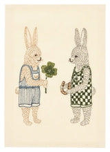 Load image into Gallery viewer, Good Luck Bunnies Card - Bon Ton goods
