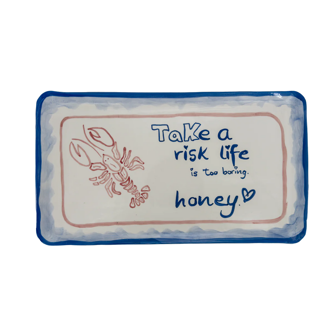 Honey Serving Platter (Light Blue) - NojiNoji