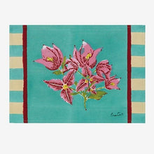 Load image into Gallery viewer, ISSIMO X Lisa Corti Bougainvillea White Veronese Stripes - Placemat - Bon Ton goods
