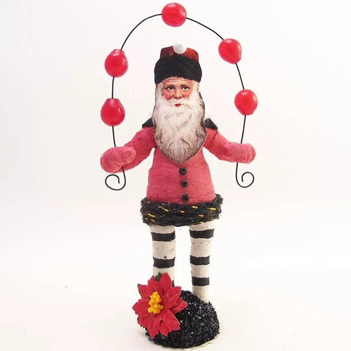 Juggling Santa Figure - Vintage Inspired Spun Cotton - Bon Ton goods