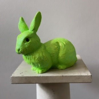 Lime Green Glitter Medium Bunny - Ino Schaller - Bon Ton goods