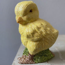 Load image into Gallery viewer, Little Chick - Cream Yellow Glitter Chicken - Ino Schaller - Bon Ton goods
