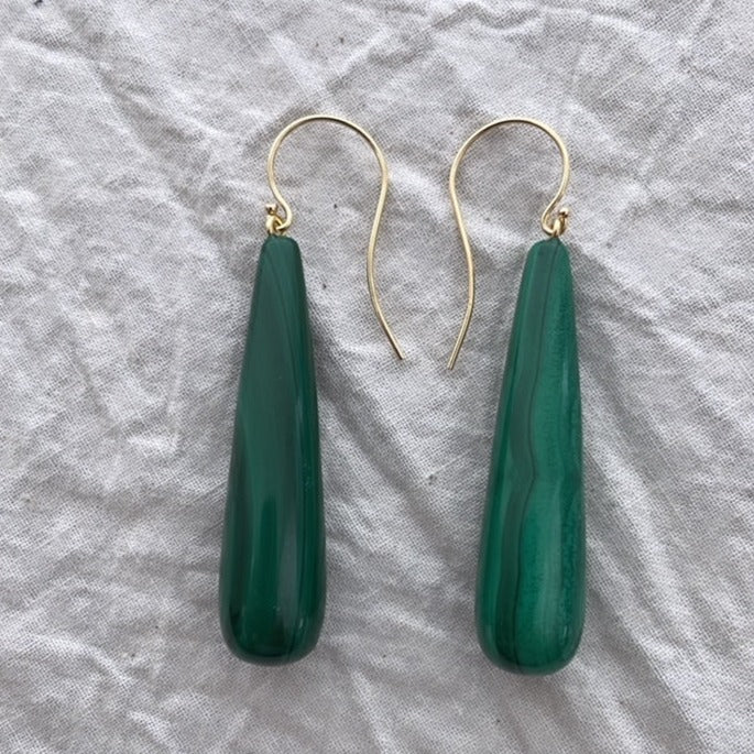 Malachite Drop Earrings - Bon Ton goods