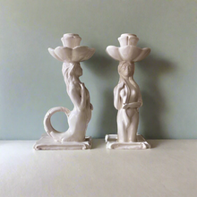 Load image into Gallery viewer, Sicilian Mermaid Candlestick - Cream Glaze
