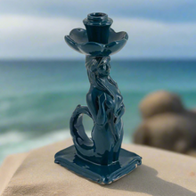 Load image into Gallery viewer, Sicilian Mermaid Candlestick in Ocean Teal
