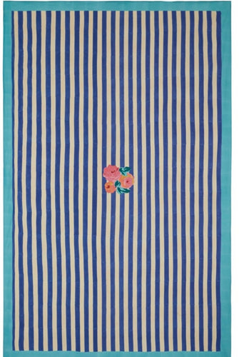 NIZAM STRIPES BLUE NATURAL Cotton Cloth - Bon Ton goods