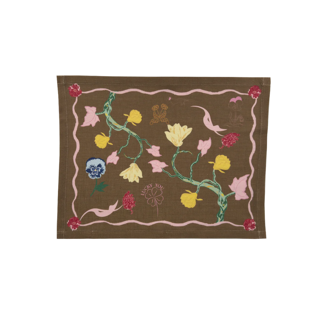 Lucky You Placemat (Brown)