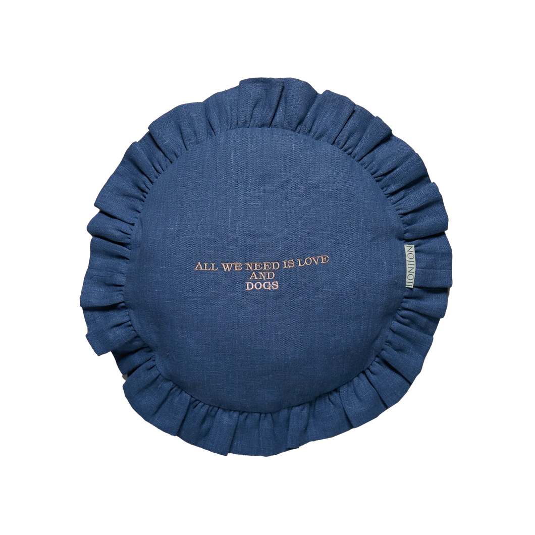 Margret Frill Cushion (Dull-Blue)