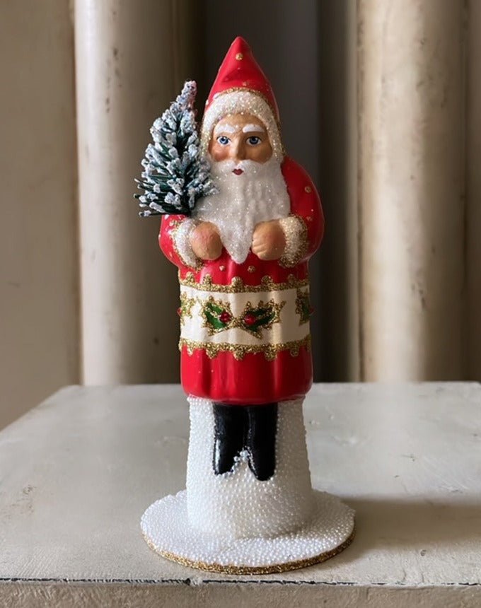 Red Glossy Santa with Crystals - Bon Ton goods