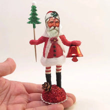 Load image into Gallery viewer, Red Jingle Bell Santa Figure - Vintage Inspired Spun Cotton - Bon Ton goods
