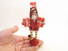 Load image into Gallery viewer, Red Santa With Presents Figure - Vintage Inspired Spun Cotton - Bon Ton goods
