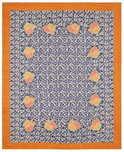 Load image into Gallery viewer, Arabesque Corolla Blue Natural - Quilt 220 x 270 - Lisa Corti
