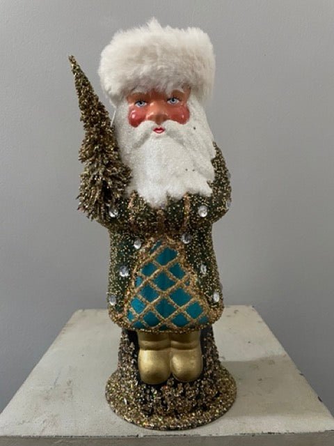 Santa Green & Gold - Beaded - Bon Ton goods