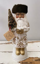 Load image into Gallery viewer, Santa no. 12 - White with Fur Hat and Beaded Holly Motif - Ino Schaller - Bon Ton goods
