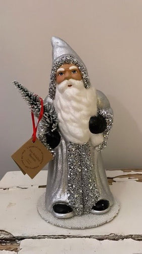 Santa no. 16 - Silver with Silver Beaded Trim - Bon Ton goods