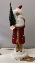 Load image into Gallery viewer, Santa no. 2 - Traditional Red with Gold Trim, and Hand Painted Holly Motif Coat - Ino Schaller - Bon Ton goods
