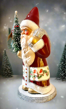 Load image into Gallery viewer, Santa no. 4 - Glossy Red with White Beaded Trim and Hand Painted Coat - Ino Schaller
