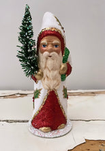 Load image into Gallery viewer, Santa White with Red Coat with Holly Motif with Tree - Bon Ton goods
