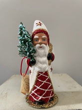 Load image into Gallery viewer, Santa White with Red Stars and Crystals - Bon Ton goods
