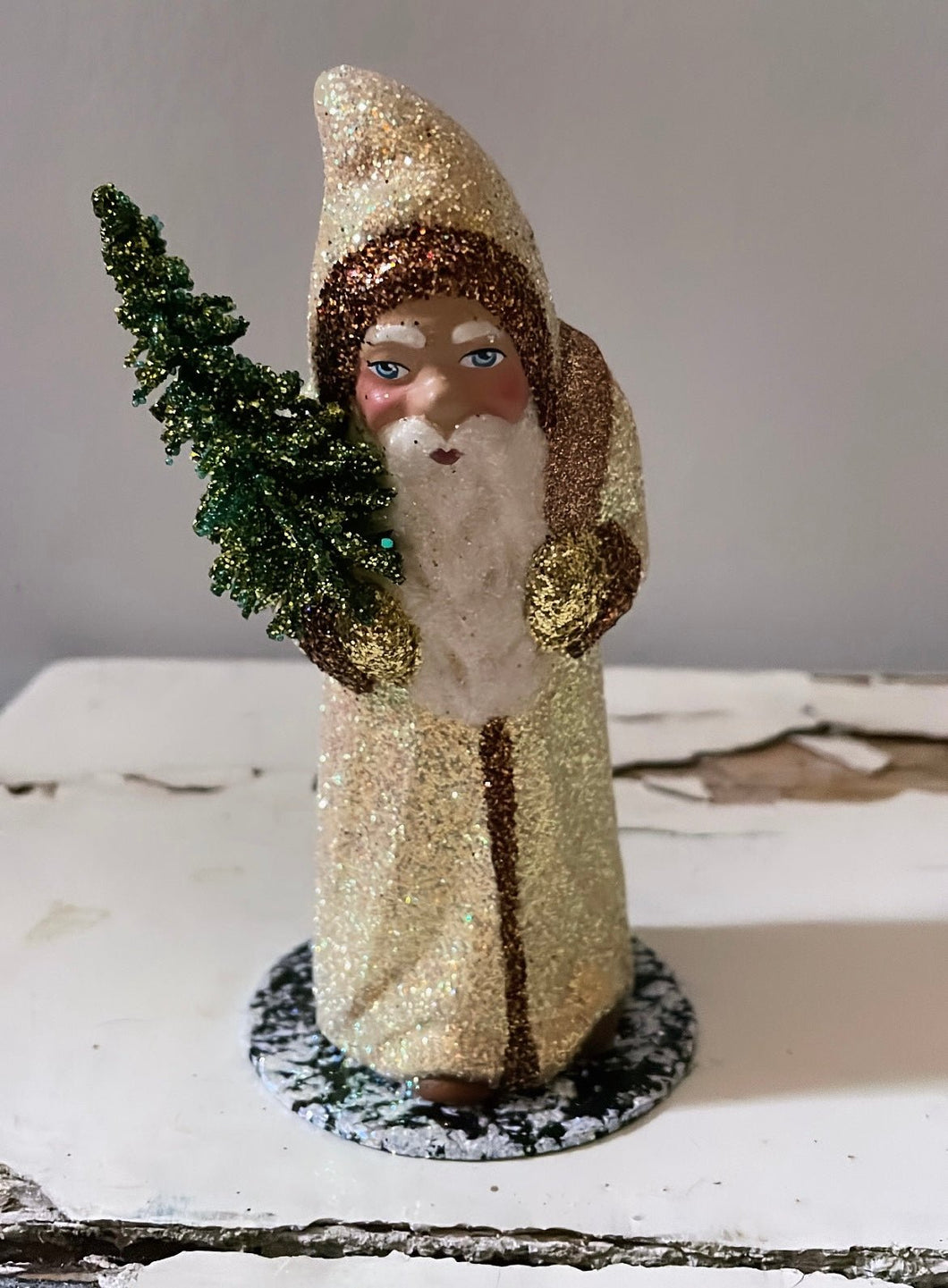 Santa with Gold Glitter Coat - Ino Schaller - Bon Ton goods