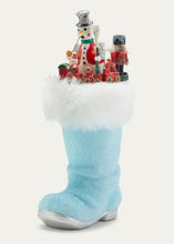 Load image into Gallery viewer, Santa&#39;s Baby Blue Beaded Boot - Bon Ton goods
