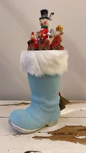 Load image into Gallery viewer, Santa&#39;s Baby Blue Beaded Boot - Bon Ton goods
