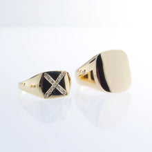 Load image into Gallery viewer, Signet Diamond X Ring - Bon Ton goods
