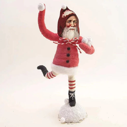 Snowball Throw Santa Figure - Vintage Inspired Spun Cotton - Bon Ton goods