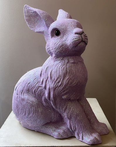 Soft Lilac Glitter Large Bunny - Ino Schaller - Bon Ton goods