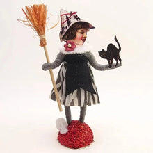 Load image into Gallery viewer, Spunky Witch Figure - Vintage Inspired Spun Cotton - Bon Ton goods
