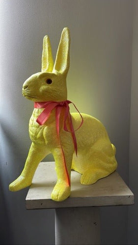 Sunny Yellow Glitter Giant Bunny Sitting - Ino Schaller - Bon Ton goods