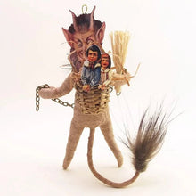 Load image into Gallery viewer, Tea Stain Krampus Ornament/Figure - Vintage Inspired Spun Cotton - Bon Ton goods
