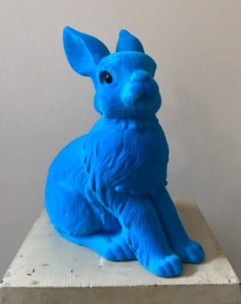 True Blue Velvet Large Bunny - Ino Schaller - Bon Ton goods