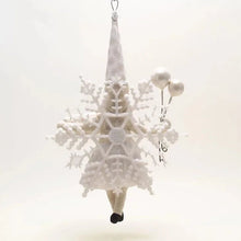 Load image into Gallery viewer, White Snowflake Princess Ornament - Vintage Inspired Spun Cotton - Bon Ton goods
