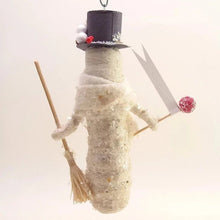 Load image into Gallery viewer, Winking Snowman Ornament - Vintage Inspired Spun Cotton - Bon Ton goods
