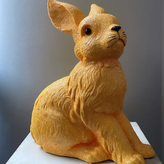 Golden Yellow Glitter Large Bunny - Ino Schaller