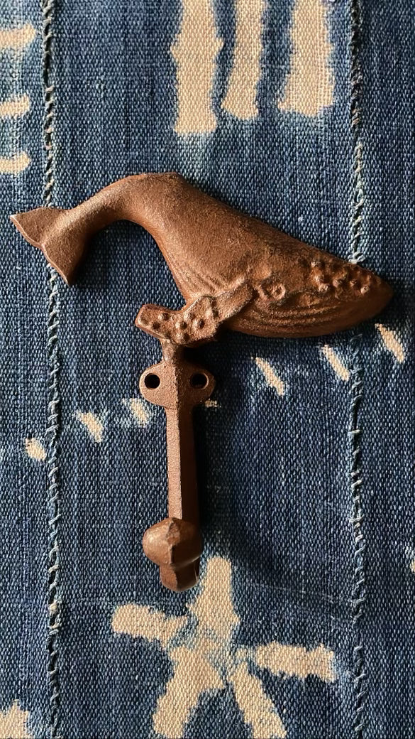 Cast Iron Hook Whale - Vintage